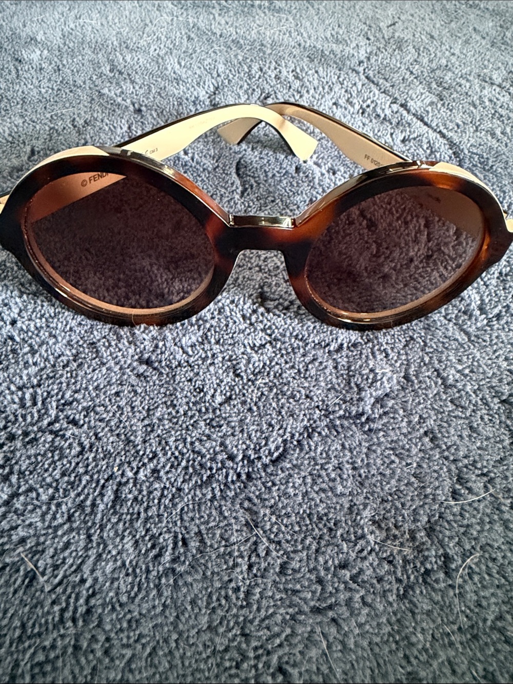 Fendi Brown Tortoiseshell Round Sunglasses